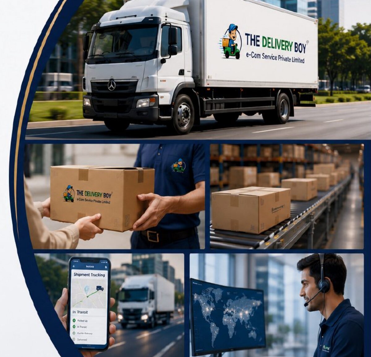 Courier fleet, parcel handling and tracking services